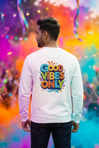 Shunya Fashion Stay Positive Men's Oversized Sweatshirt
