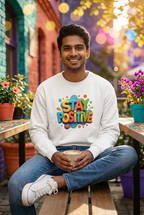 Shunya Fashion Stay Positive Men's Oversized Sweatshirt
