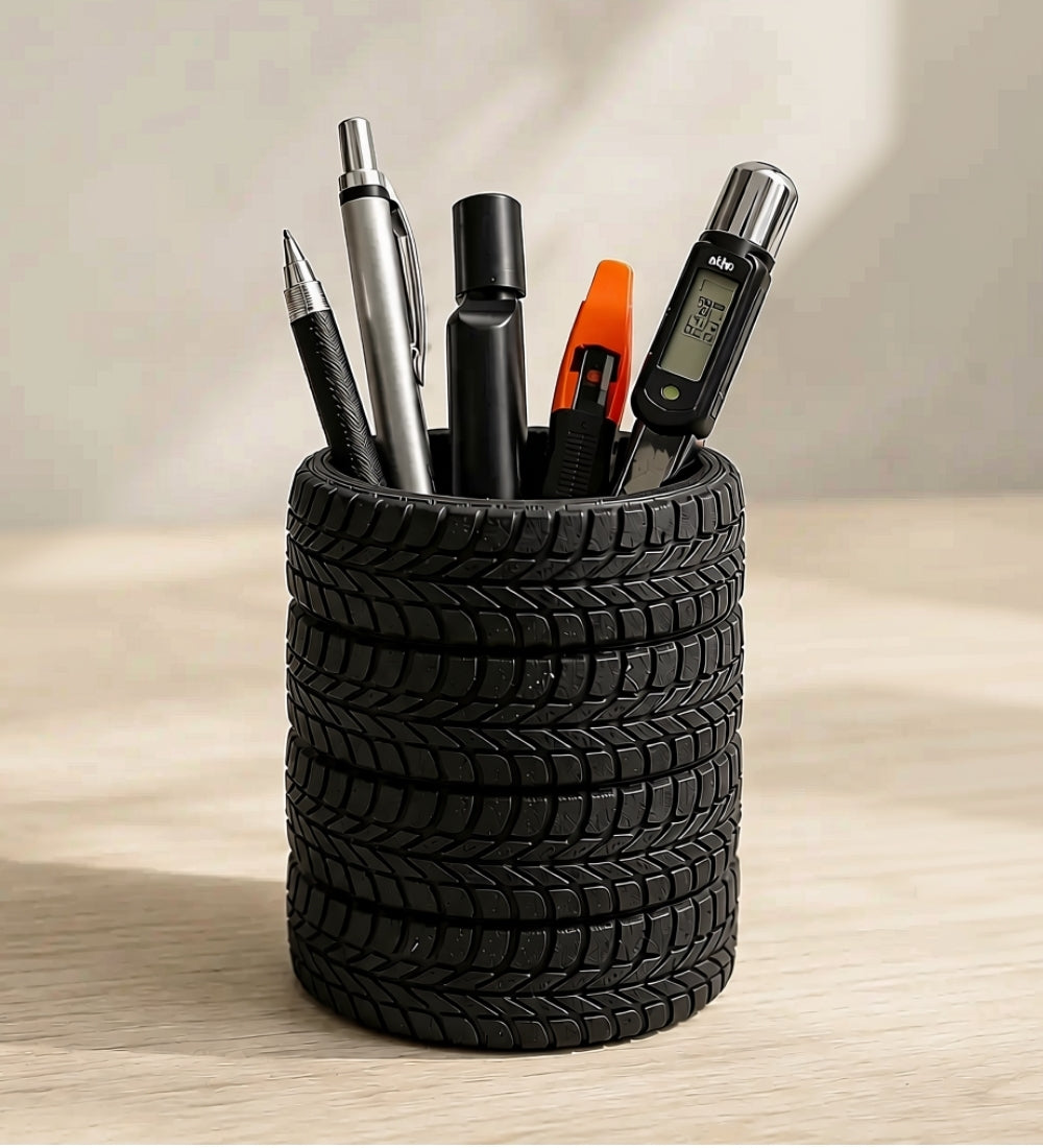 Generic Plastic Tire Pen Holder (Black)
