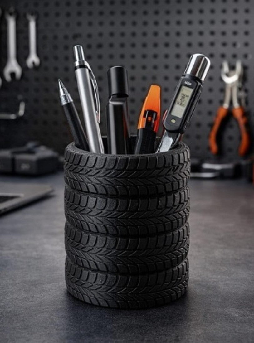Generic Plastic Tire Pen Holder (Black)