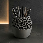 Generic Plastic Voronoi Pencil 3 Holder Cup (Sage Green-Light Grey)