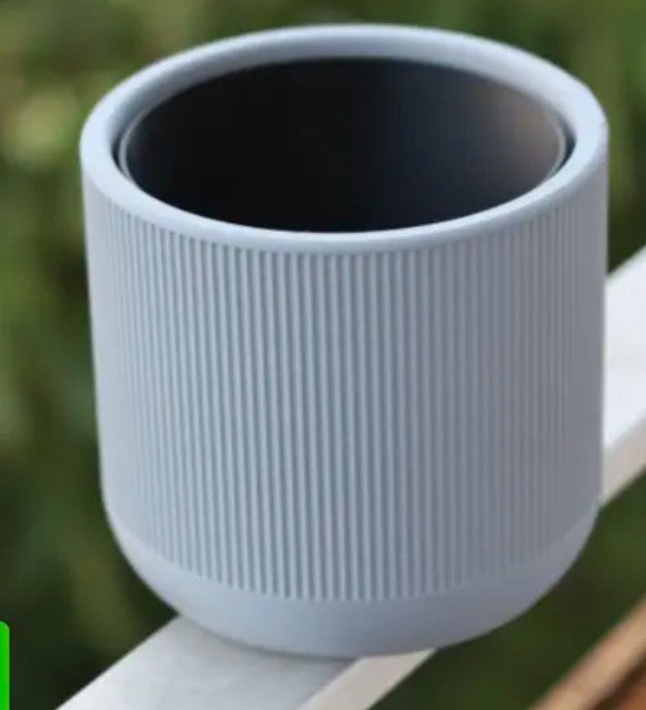 Generic Plastic Self-Watering Plant Pot With a Narrow Design (Grey)