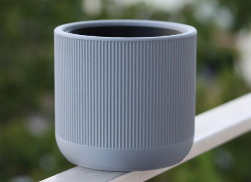 Generic Plastic Self-Watering Plant Pot With a Narrow Design (Grey)