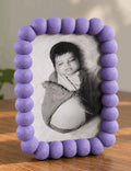 Generic Plastic Bubble-Beaded Picture Frame (Purple)
