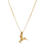 Generic Women's Pack of 2 Brass Gold Plated Hummingbird Pendant Necklace (Gold)-PID68256