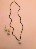 Generic Women's Brass Gold Plated AD Ball Mangalsutra Set (Multicolor)-PID68291