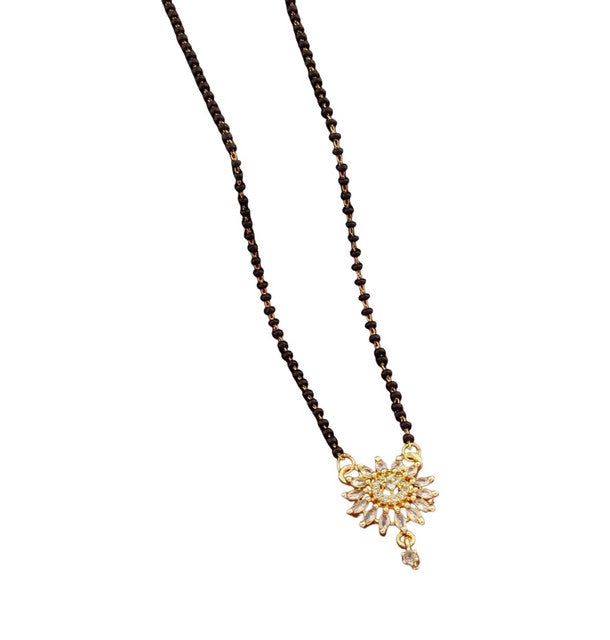Women's Brass Gold Plated Radiant Sunburst Mangalsutra (Multicolor)-PID68303