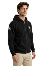 Shunya Fasion  Coastal Treasure  Embroidery  Premium Men's Zip Hoodie