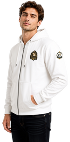 Shunya Fasion  Coastal Treasure  Embroidery  Premium Men's Zip Hoodie