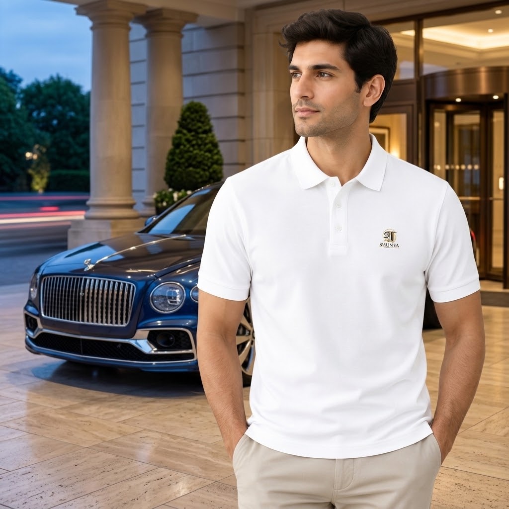 Shunya Creation Men's Polo Cotton T-shirt